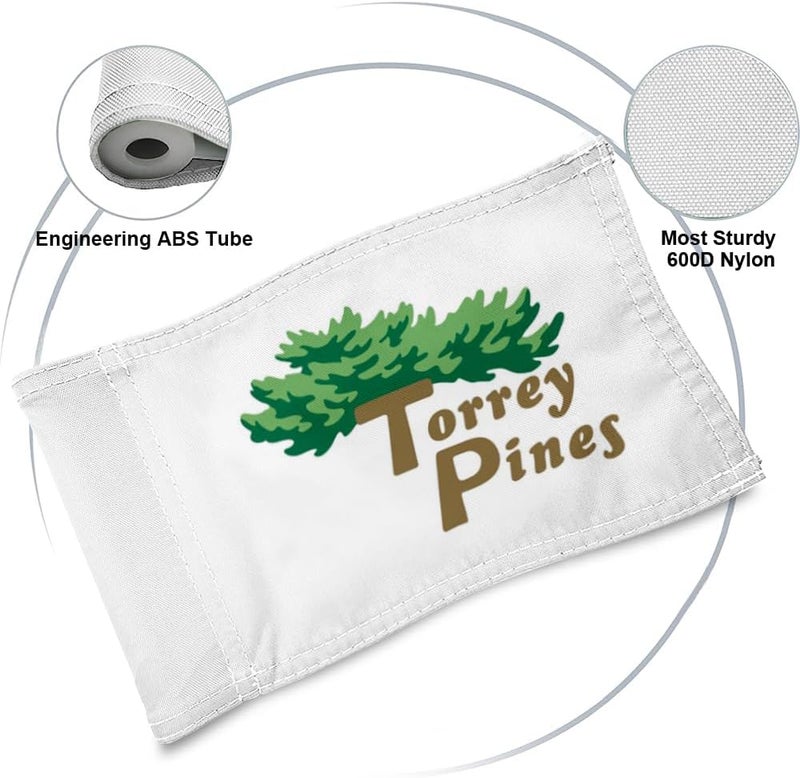 2BUT Torrey Pines Golf Pin PGA Flag Practic Putting Green Golf Flag For Backyard Garden Double-Sewn 600D Nylon Miniature Pin Flag (20"X13") - Image 3